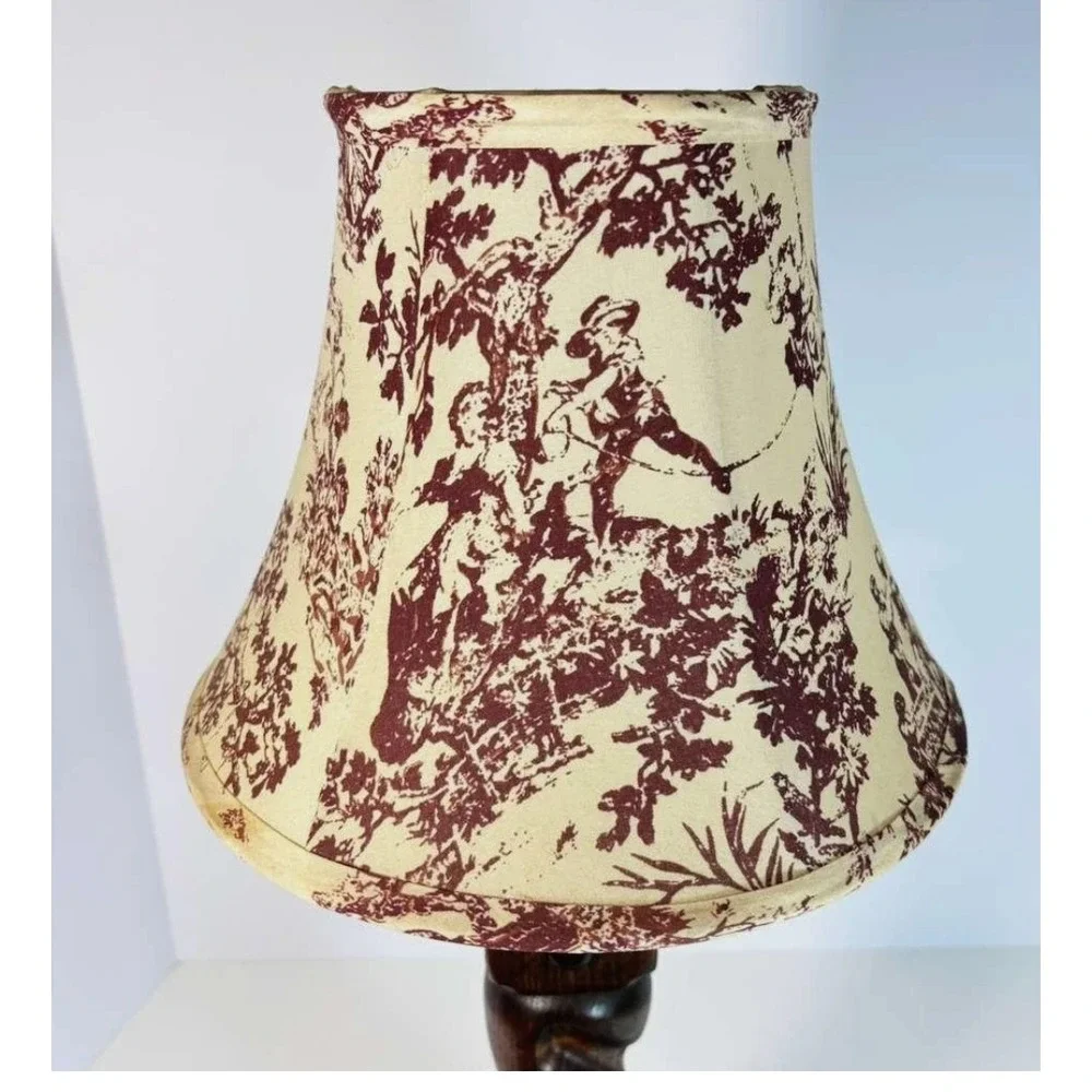 Hand-Carved Barley Twist Wood Table Lamp  17